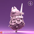 Bunny Rogue Miniature | Tabletop RPG Miniature | Pepunki Creatures | Roleplaying 3D Printed Fantasy Mini - 3DPrintDen