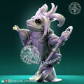 Dart Frog Sorcerer Miniature | Tabletop RPG Miniature | Pepunki Creatures | Roleplaying 3D Printed Fantasy Mini - 3DPrintDen