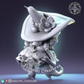 Toad Witch Miniature | Tabletop RPG Miniature | Pepunki Creatures | Roleplaying 3D Printed Fantasy Mini - 3DPrintDen