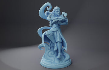 Wizard Miniature, Dale | Twin Goddess Miniatures | Tabletop RPG Miniature | Roleplaying 3D Printed Fantasy Mini - 3DPrintDen