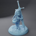 Female Goblin Squire Miniature | Twin Goddess Miniatures | Tabletop RPG Miniature | Roleplaying 3D Printed Fantasy Mini - 3DPrintDen