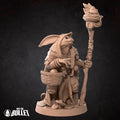 Harengon Druid Miniature | Tabletop RPG Miniature | Bite the Bullet | Roleplaying 3D Printed Fantasy Mini - 3DPrintDen