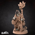 Harengon Druid Miniature | Tabletop RPG Miniature | Bite the Bullet | Roleplaying 3D Printed Fantasy Mini - 3DPrintDen