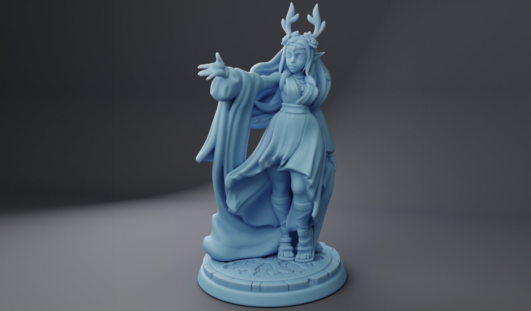 Dragon Goddess Miniature | Twin Goddess Miniatures | Tabletop RPG Miniature | Roleplaying 3D Printed Fantasy Mini - 3DPrintDen