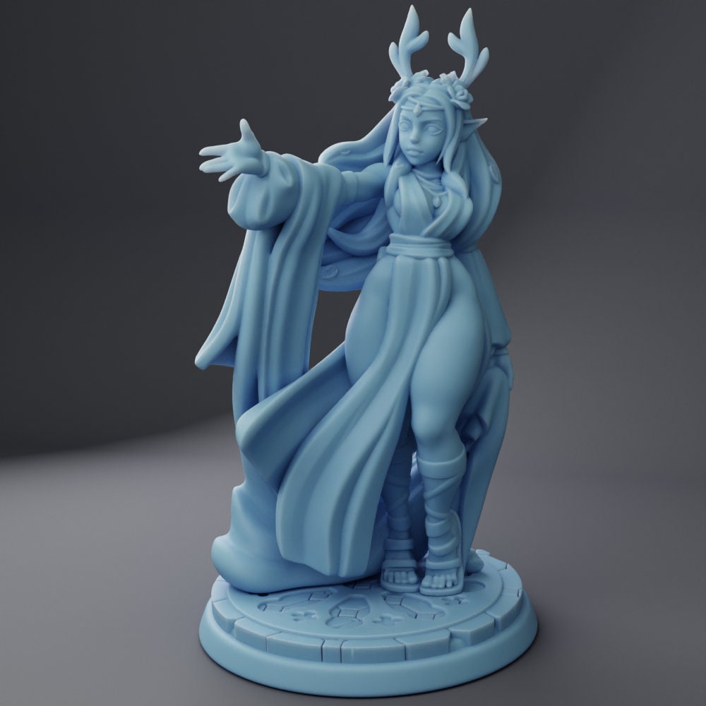 Dragon Goddess Miniature | Twin Goddess Miniatures | Tabletop RPG Miniature | Roleplaying 3D Printed Fantasy Mini - 3DPrintDen