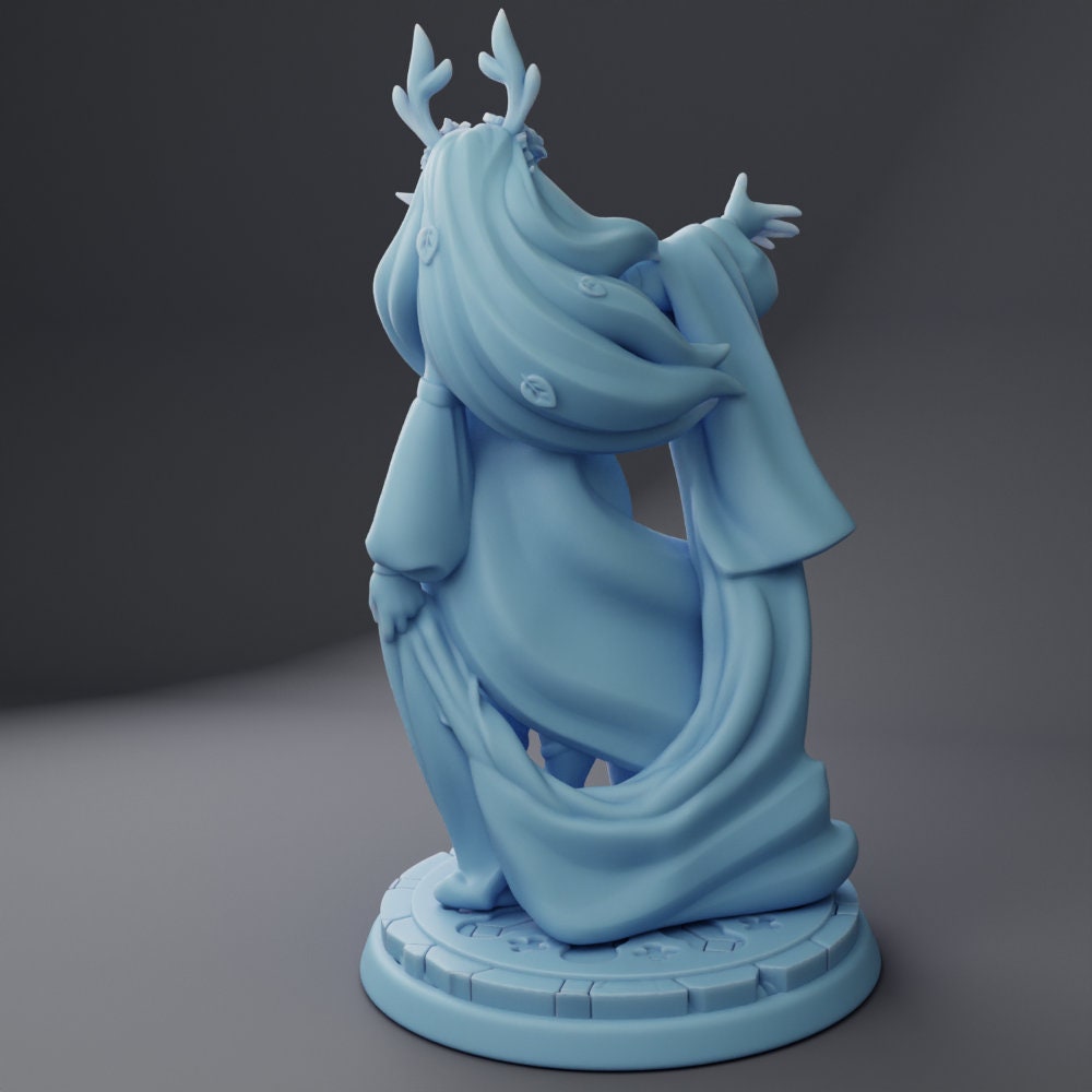 Dragon Goddess Miniature | Twin Goddess Miniatures | Tabletop RPG Miniature | Roleplaying 3D Printed Fantasy Mini - 3DPrintDen