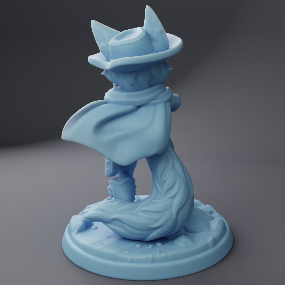 Fox Sheriff Miniature, Leon | Twin Goddess Miniatures | Tabletop RPG Miniature | Roleplaying 3D Printed Fantasy Mini - 3DPrintDen