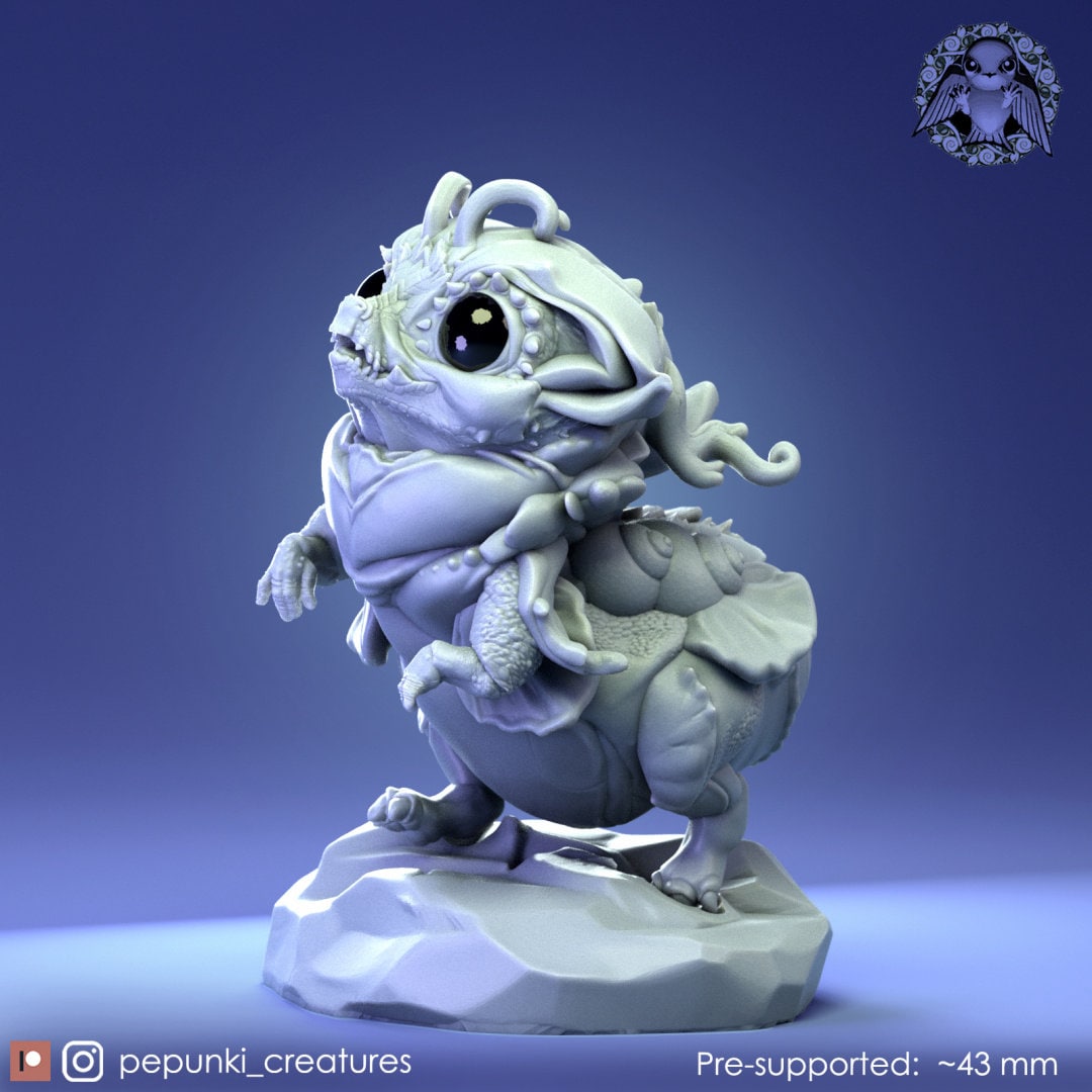 Dragoncito Miniature | Tabletop RPG Miniature | Pepunki Creatures | Roleplaying 3D Printed Fantasy Mini - 3DPrintDen