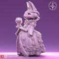 Bunny Duchess Miniature | Tabletop RPG Miniature | Pepunki Creatures | Roleplaying 3D Printed Fantasy Mini - 3DPrintDen