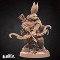 Harengon Ranger Miniature | Tabletop RPG Miniature | Bite the Bullet | Roleplaying 3D Printed Fantasy Mini - 3DPrintDen