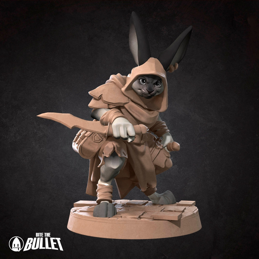 Harengon Rogue Miniature | Tabletop RPG Miniature | Bite the Bullet | Roleplaying 3D Printed Fantasy Mini - 3DPrintDen