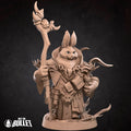 Harengon Warlock Miniature | Tabletop RPG Miniature | Bite the Bullet | Roleplaying 3D Printed Fantasy Mini - 3DPrintDen