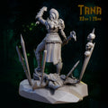 Female Barbarian Ogre Miniature, Tana | Tabletop RPG Miniature | Dungeons and Maidens | Roleplaying 3D Printed Fantasy Mini - 3DPrintDen