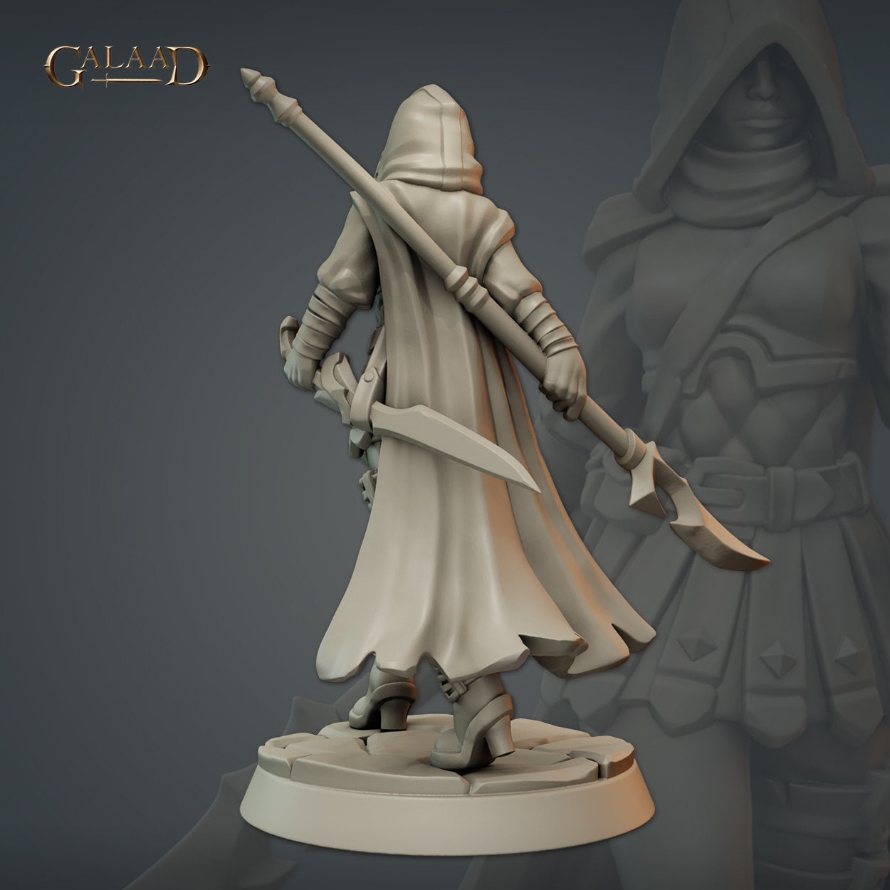 Female Bandits Miniature | Tabletop RPG Miniature | Galaad Miniatures | Roleplaying 3D Printed Fantasy Mini - 3DPrintDen