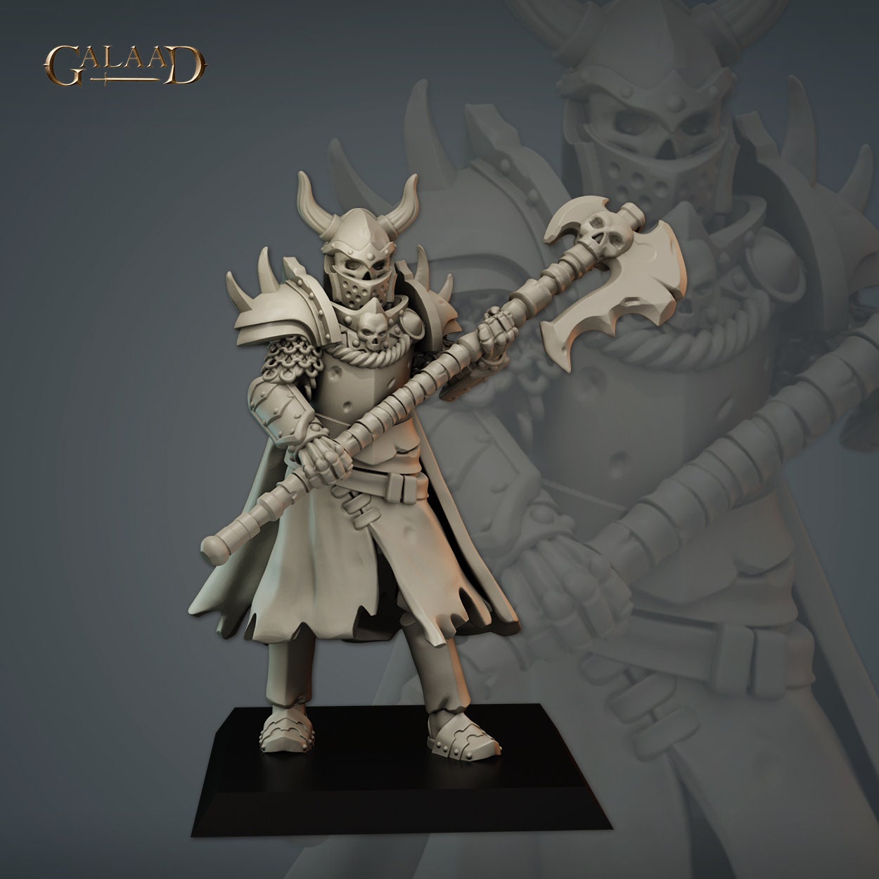 Elite Skeleton Warrior Miniature | Tabletop RPG Miniature | Galaad Miniatures | Roleplaying 3D Printed Fantasy Mini - 3DPrintDen