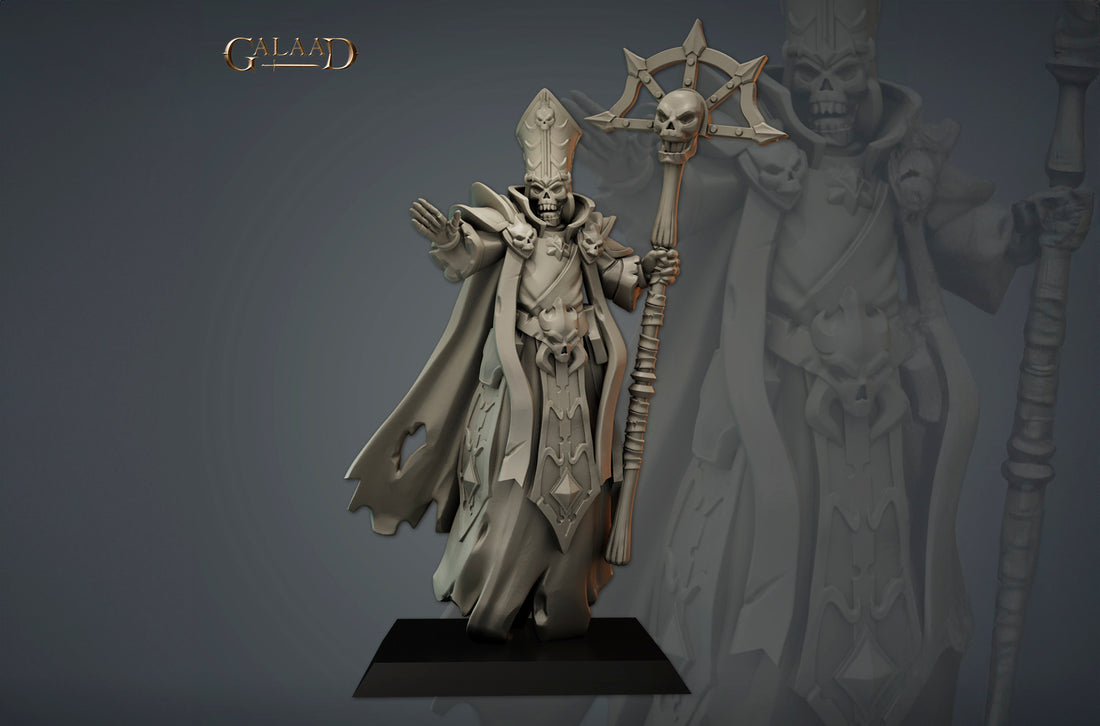 Lich Bishop Miniature | Tabletop RPG Miniature | Galaad Miniatures | Roleplaying 3D Printed Fantasy Mini - 3DPrintDen