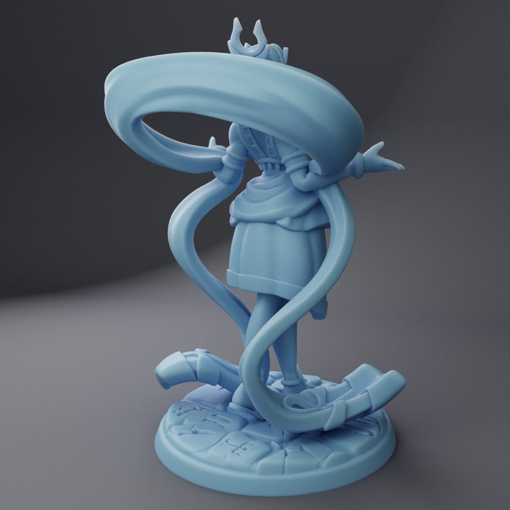 Goddess of the Dunes Miniature, Sehkti | Twin Goddess Miniatures | Tabletop RPG Miniature | Roleplaying 3D Printed Fantasy Mini - 3DPrintDen