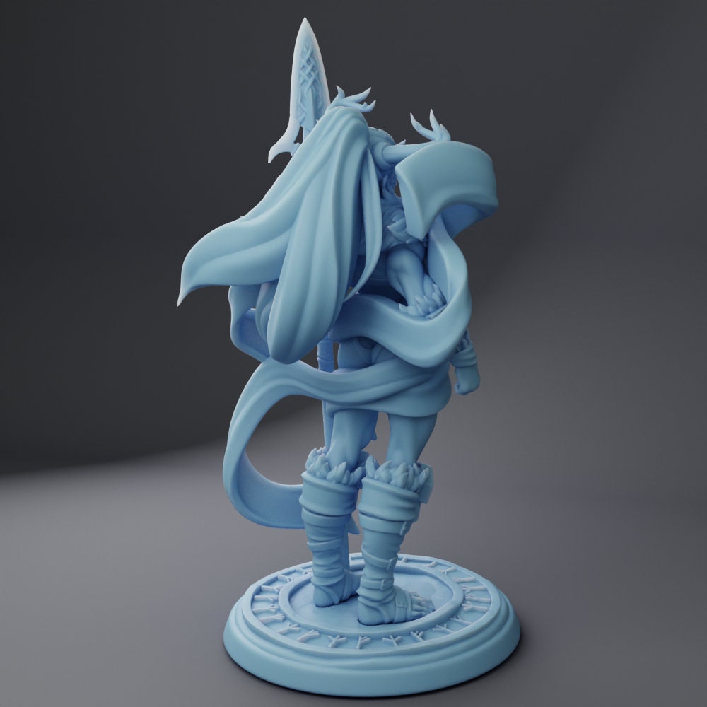 Warrior Goddess Miniature, Styrkja | Twin Goddess Miniatures | Tabletop RPG Miniature | Roleplaying 3D Printed Fantasy Mini - 3DPrintDen