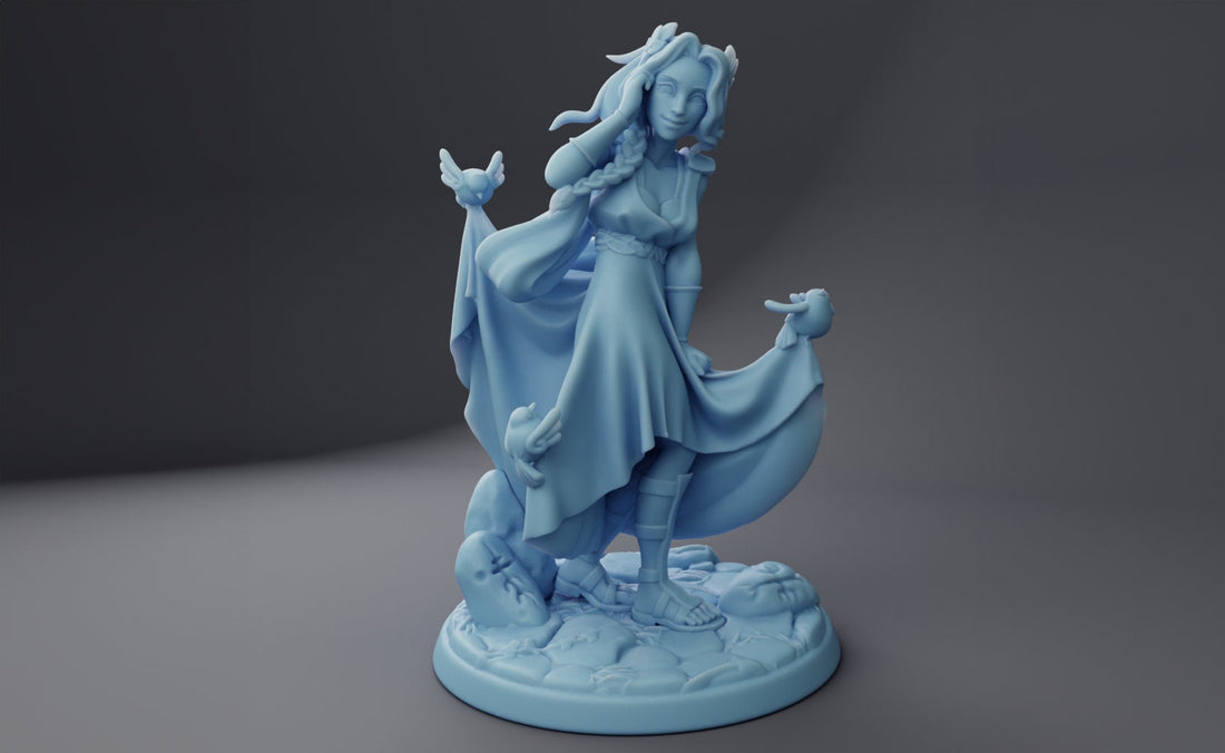 Goddess of Infatuation Miniature, Atolie | Twin Goddess Miniatures | Tabletop RPG Miniature | Roleplaying 3D Printed Fantasy Mini - 3DPrintDen