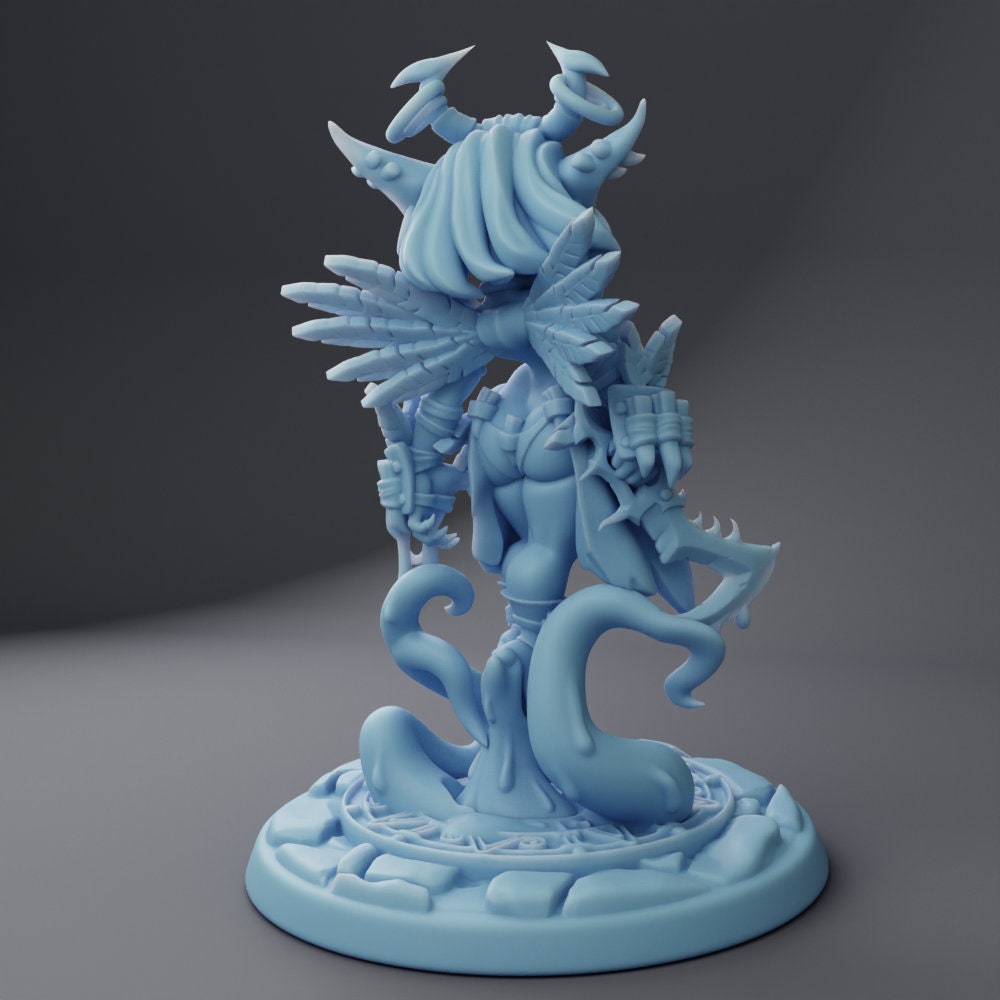 Goblin Blood-Goddess Miniature, Magglubiyette | Twin Goddess Miniatures | Tabletop RPG Miniature | Roleplaying 3D Printed Fantasy Mini - 3DPrintDen