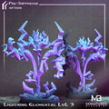 Lightning Elemental Miniature | Tabletop RPG Miniature | Miniatures Blueprint | Roleplaying 3D Printed Fantasy Mini - 3DPrintDen