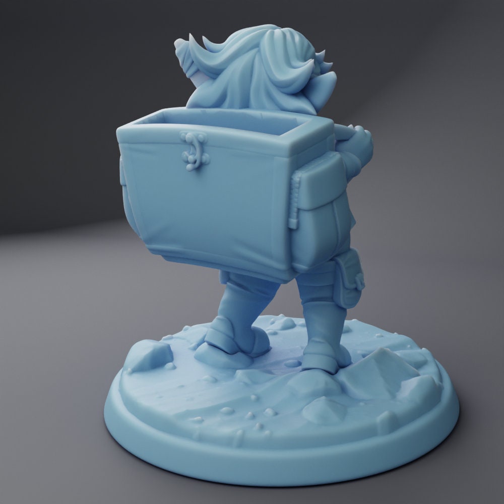 Female Goblin Merchant Miniature, Bobbi | Twin Goddess Miniatures | Tabletop RPG Miniature | Roleplaying 3D Printed Fantasy Mini - 3DPrintDen