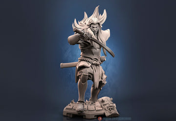 Samurai Miniature, Kagekiyo | Dragun Studios | Tabletop RPG Miniature | Roleplaying 3D Printed Fantasy Mini - 3DPrintDen