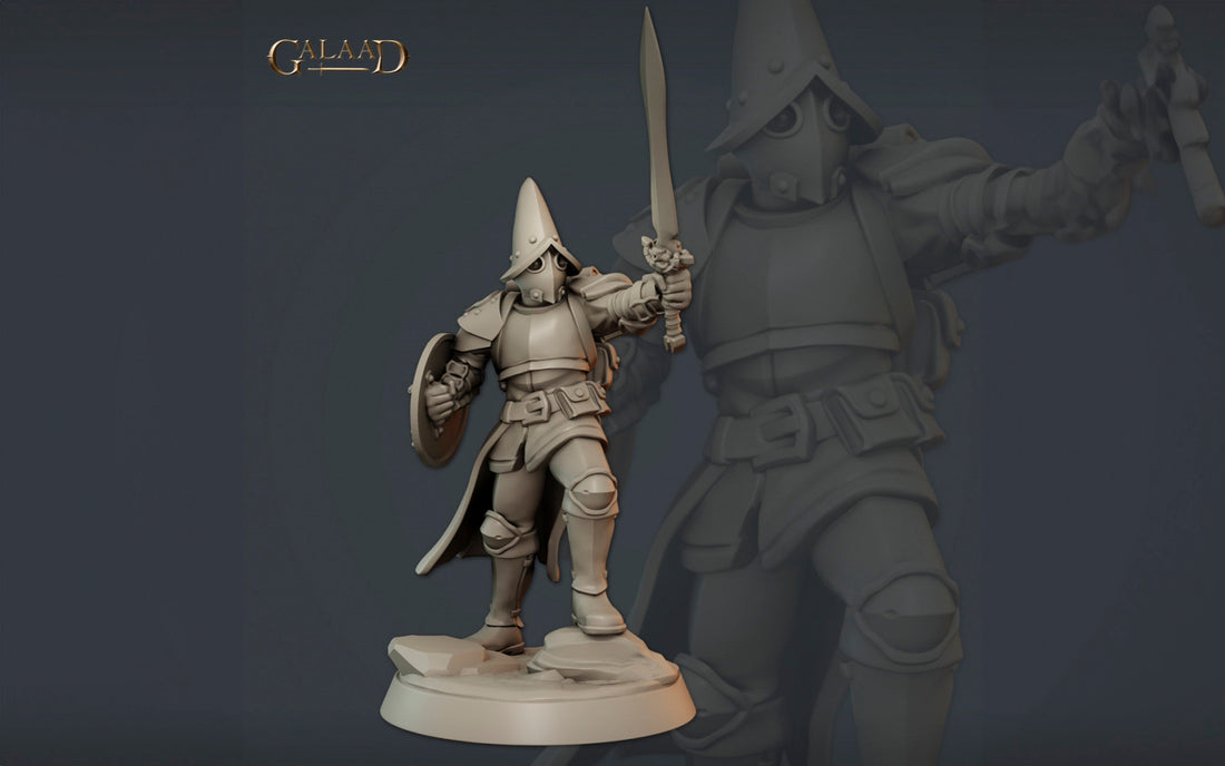 Vanguard Miniature | Tabletop RPG Miniature | Galaad Miniatures | Roleplaying 3D Printed Fantasy Mini - 3DPrintDen