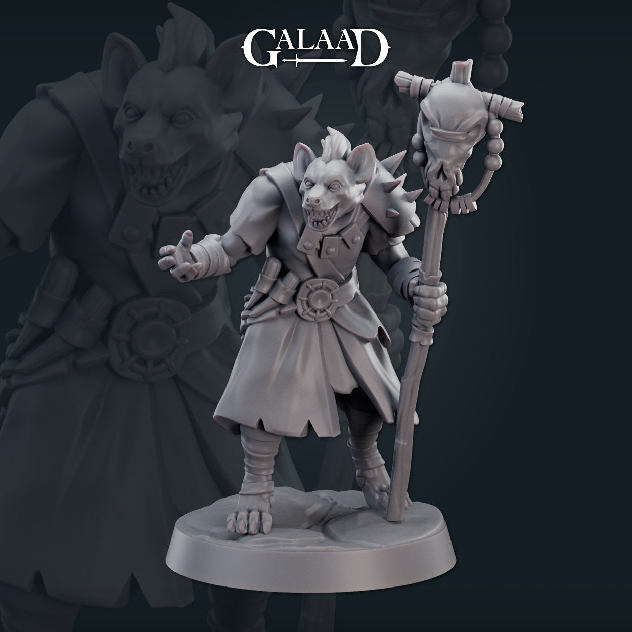 Female Gnoll Miniature | Tabletop RPG Miniature | Galaad Miniatures | Roleplaying 3D Printed Fantasy Mini - 3DPrintDen