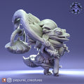 Gecko Shaman Miniature | Tabletop RPG Miniature | Pepunki Creatures | Roleplaying 3D Printed Fantasy Mini - 3DPrintDen