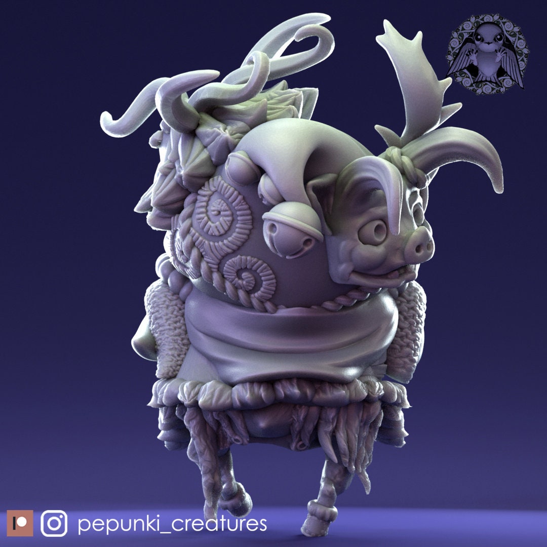 Hedgehog Miniature | Tabletop RPG Miniature | Pepunki Creatures | Roleplaying 3D Printed Fantasy Mini - 3DPrintDen