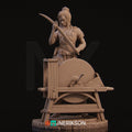 Female Blacksmith Miniature, Lara | Tabletop RPG Miniature | Nerikson | Roleplaying 3D Printed Fantasy Mini - 3DPrintDen