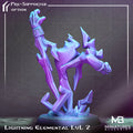 Lightning Elemental Miniature | Tabletop RPG Miniature | Miniatures Blueprint | Roleplaying 3D Printed Fantasy Mini - 3DPrintDen