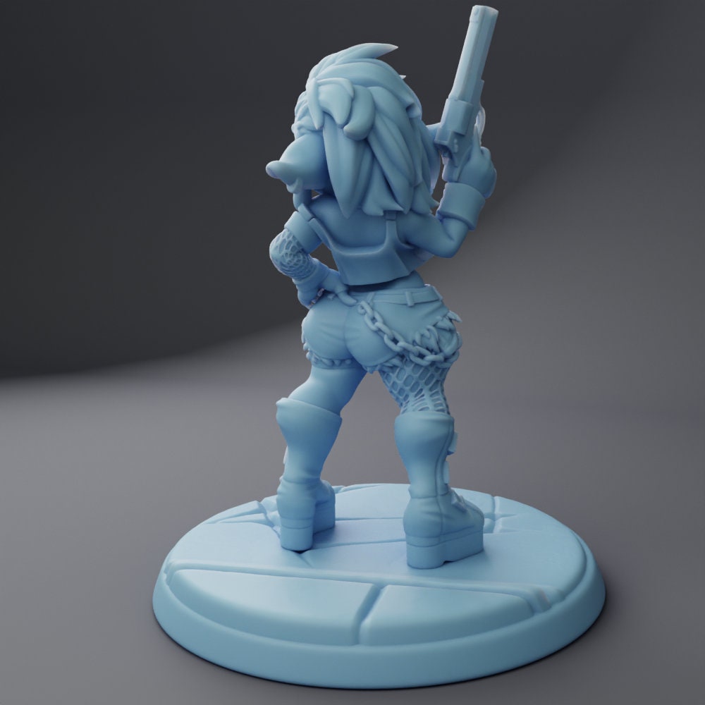 Female Gothblin Miniature, Leora | Twin Goddess Miniatures | Tabletop RPG Miniature | Roleplaying 3D Printed Fantasy Mini - 3DPrintDen