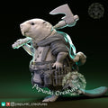 Beaver Carpenter Miniature, Pan Bobr | Tabletop RPG Miniature | Pepunki Creatures | Roleplaying 3D Printed Fantasy Mini - 3DPrintDen