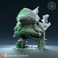 Frog Necromancer Miniature | Tabletop RPG Miniature | Pepunki Creatures | Roleplaying 3D Printed Fantasy Mini - 3DPrintDen