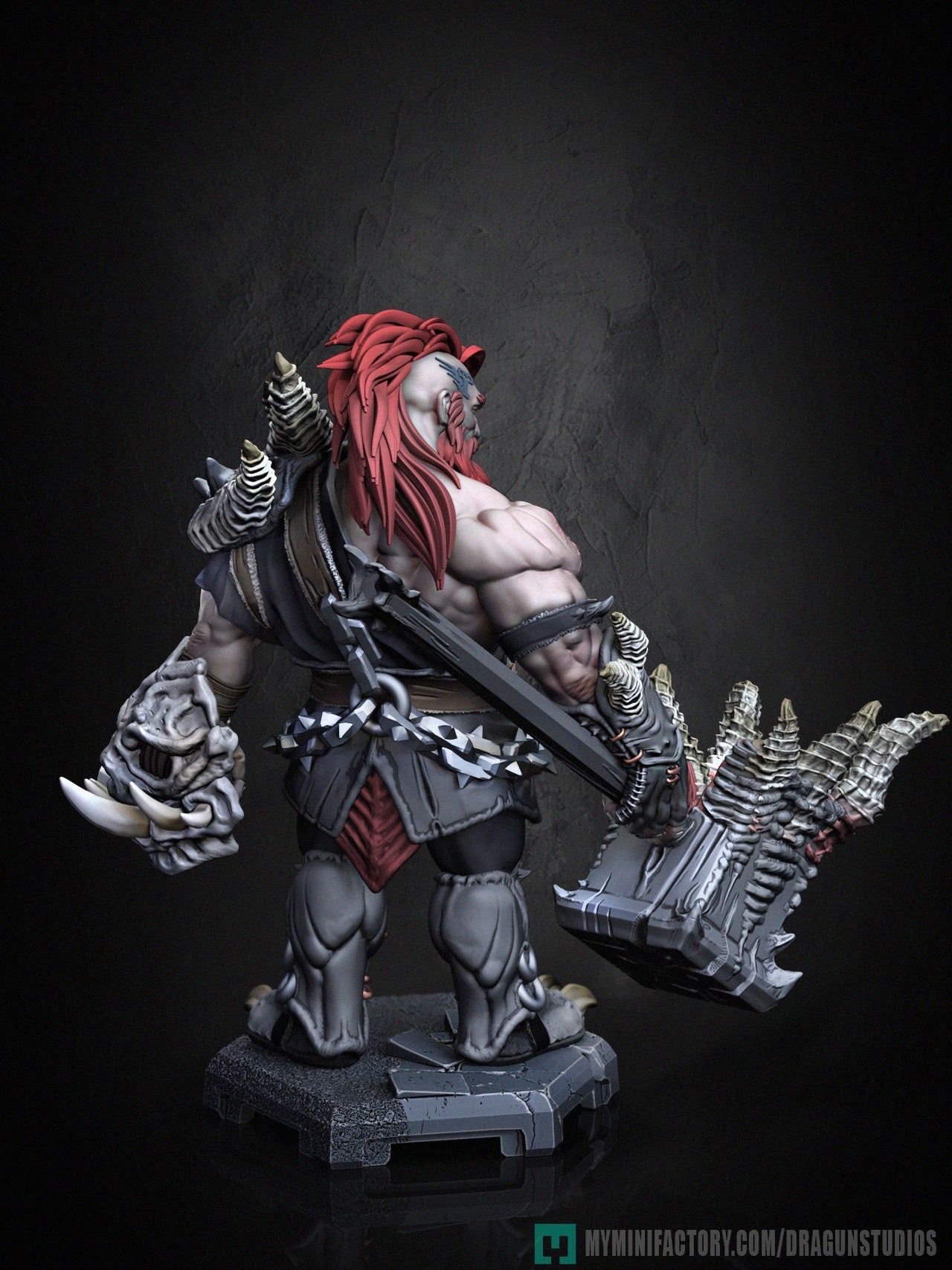 Dwarf Guard Miniature, Hagall | Dragun Studios | Tabletop RPG Miniature | Roleplaying 3D Printed Fantasy Mini - 3DPrintDen