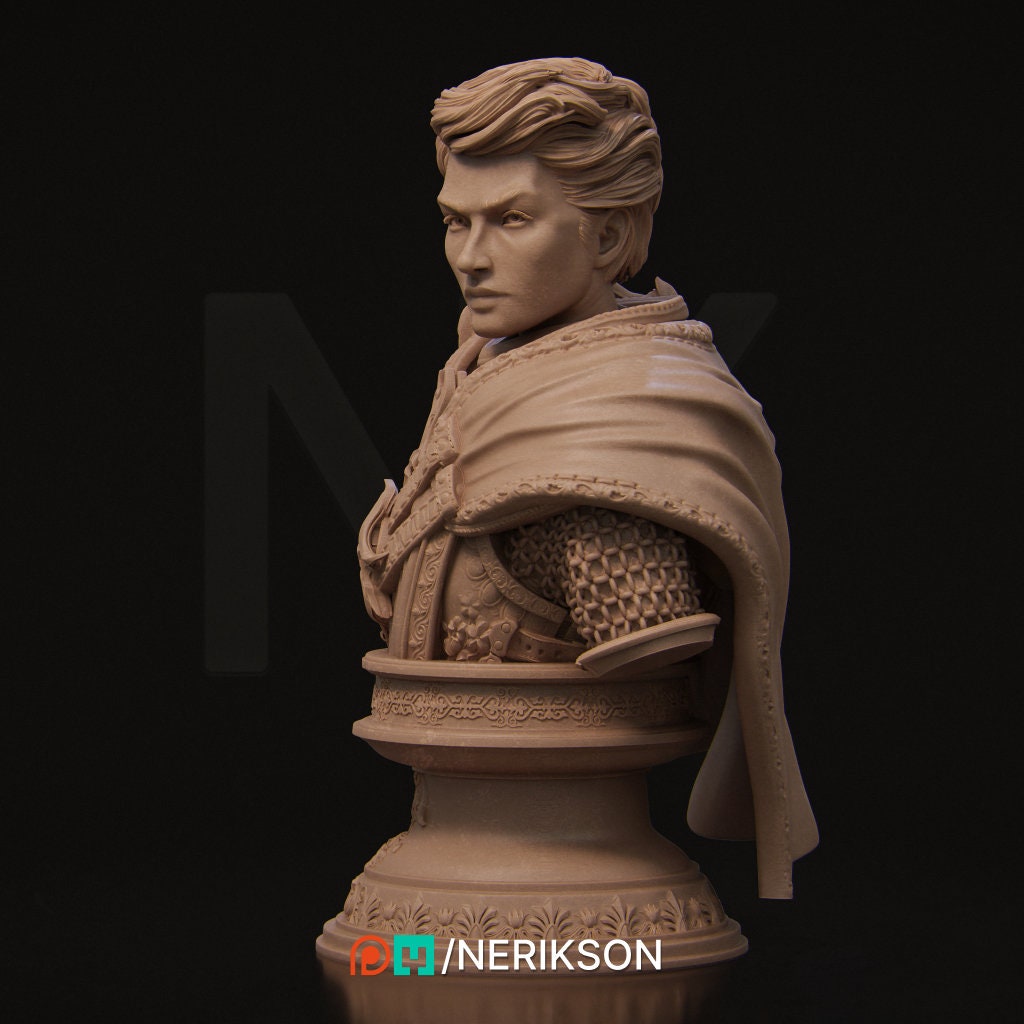 Paladin Bust, Aaron | Tabletop RPG Miniature | Nerikson | Roleplaying 3D Printed Fantasy Mini - 3DPrintDen