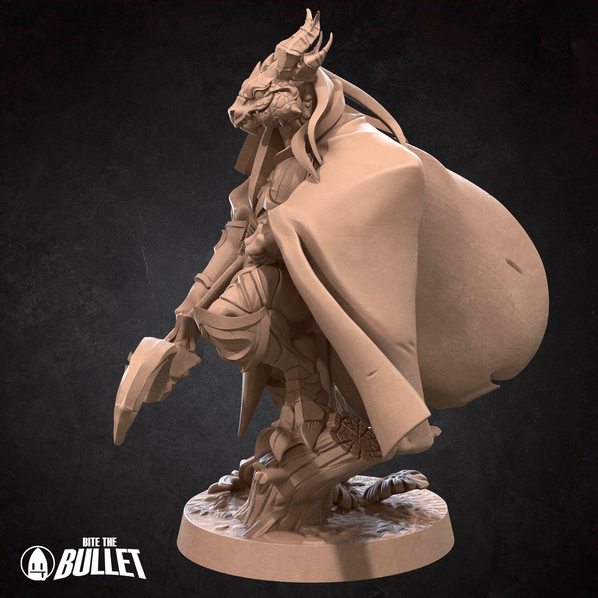 Dragonborn Ranger Miniature | Tabletop RPG Miniature | Bite the Bullet | Roleplaying 3D Printed Fantasy Mini - 3DPrintDen