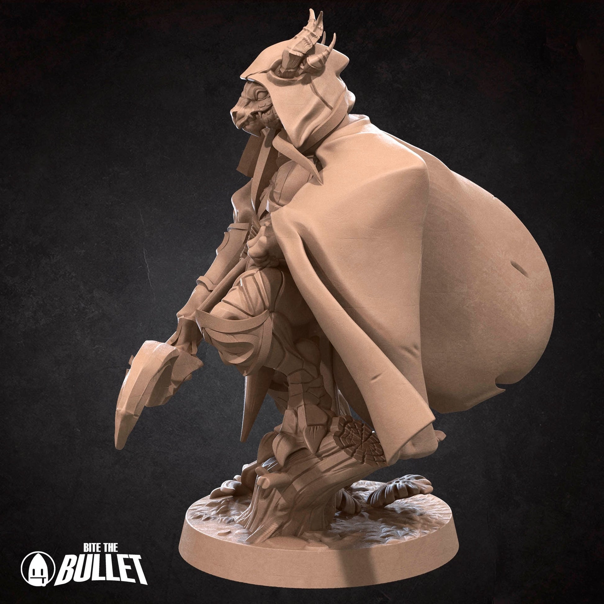 Dragonborn Ranger Miniature | Tabletop RPG Miniature | Bite the Bullet | Roleplaying 3D Printed Fantasy Mini - 3DPrintDen