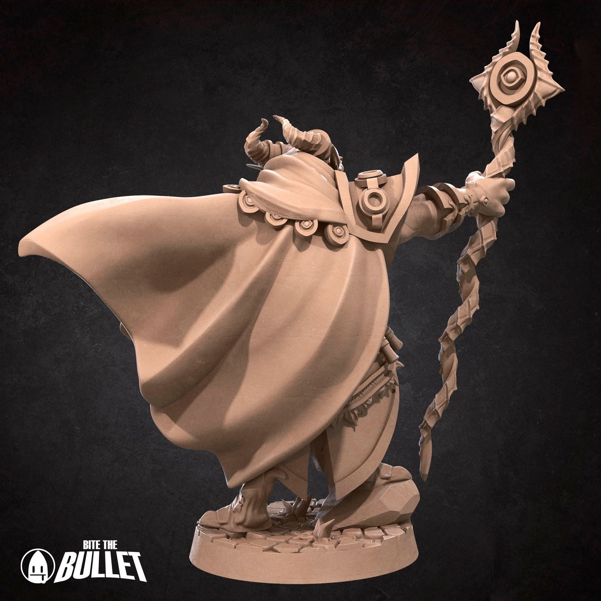 Dragonborn Sorcerer Miniature | Tabletop RPG Miniature | Bite the Bullet | Roleplaying 3D Printed Fantasy Mini - 3DPrintDen