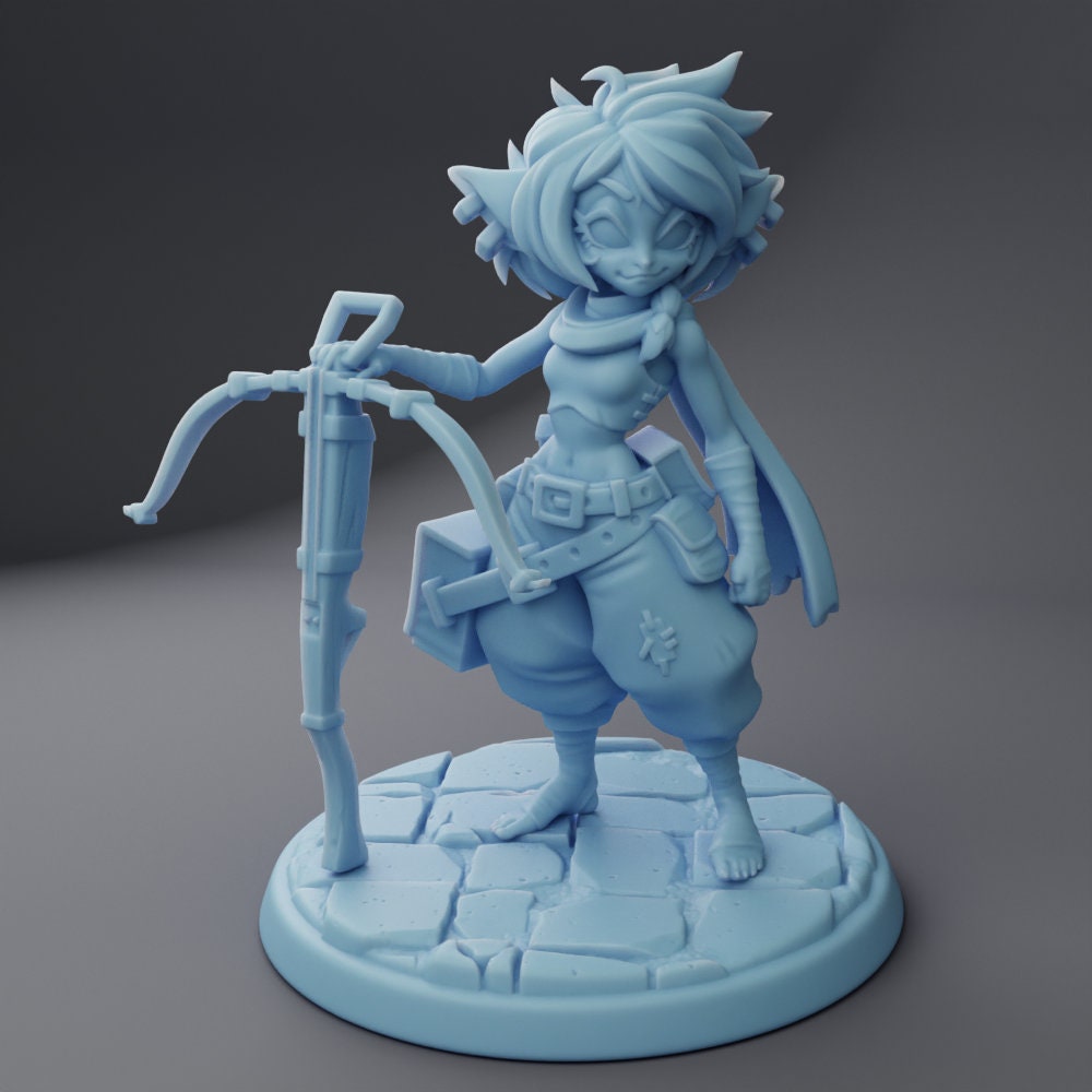 Female Goblin Ranger Miniature, Maia | Twin Goddess Miniatures | Tabletop RPG Miniature | Roleplaying 3D Printed Fantasy Mini - 3DPrintDen