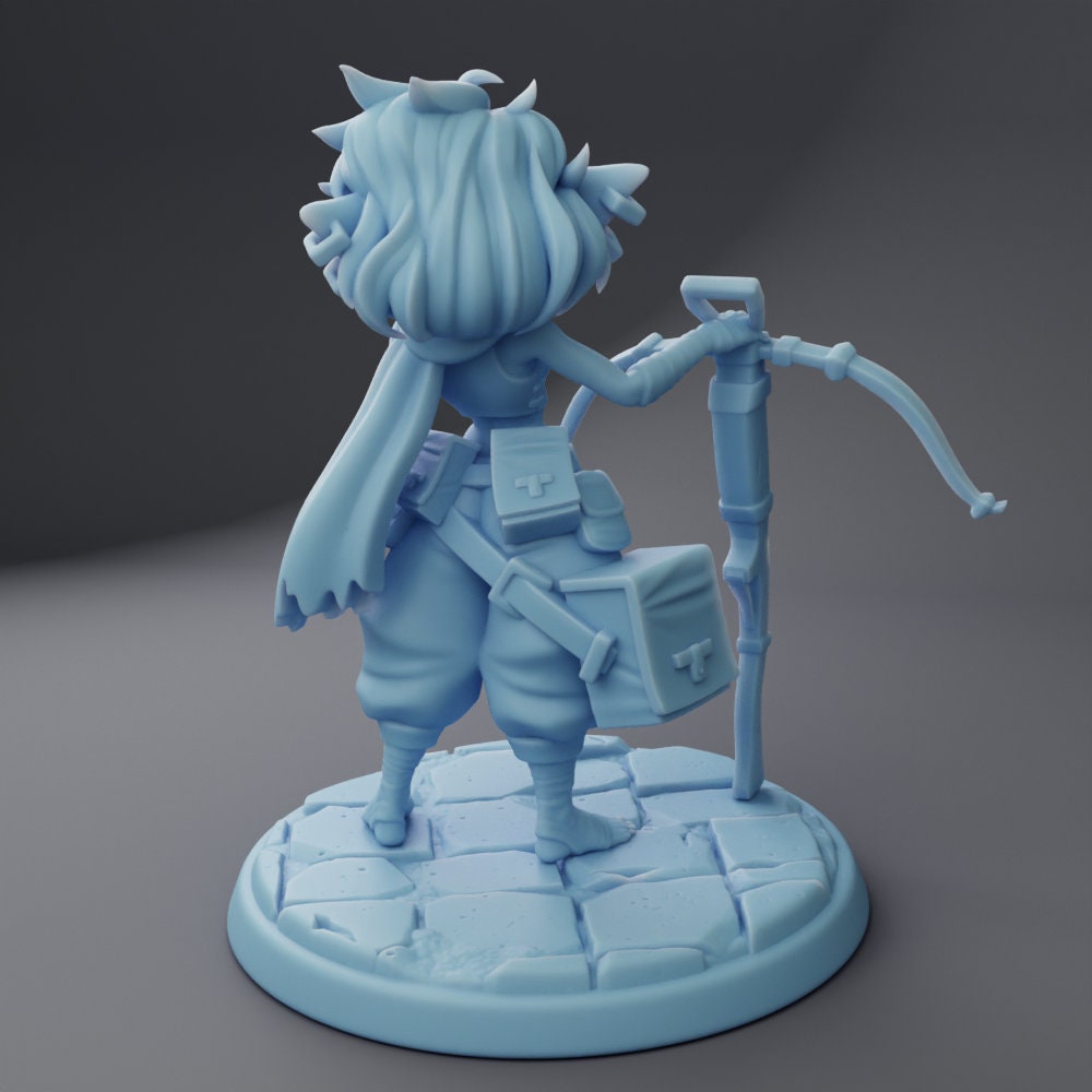 Female Goblin Ranger Miniature, Maia | Twin Goddess Miniatures | Tabletop RPG Miniature | Roleplaying 3D Printed Fantasy Mini - 3DPrintDen