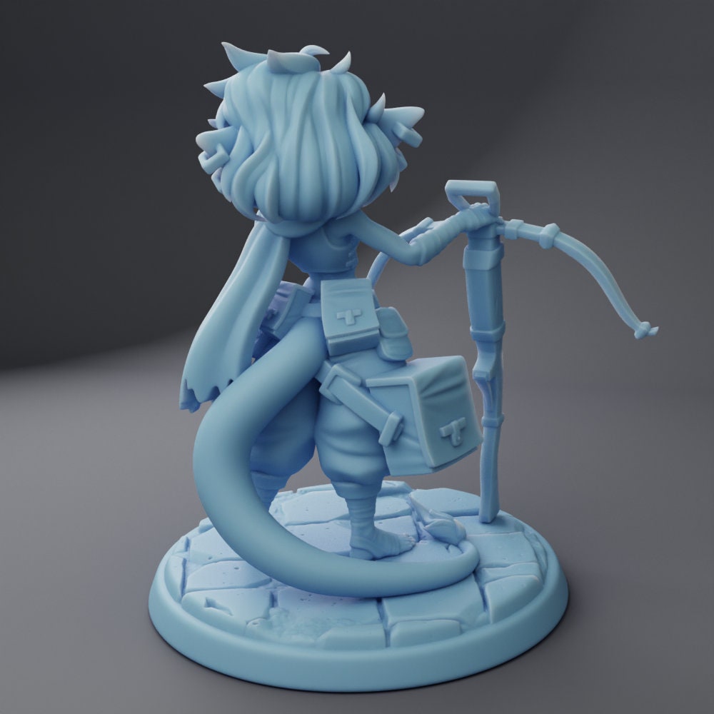 Female Goblin Ranger Miniature, Maia | Twin Goddess Miniatures | Tabletop RPG Miniature | Roleplaying 3D Printed Fantasy Mini - 3DPrintDen