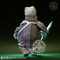 Land Turtle Spearman Miniature | Tabletop RPG Miniature | Pepunki Creatures | Roleplaying 3D Printed Fantasy Mini - 3DPrintDen