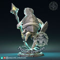 Sea Turtle Spearman Miniature | Tabletop RPG Miniature | Pepunki Creatures | Roleplaying 3D Printed Fantasy Mini - 3DPrintDen