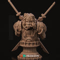 Steampunk Samurai Bust, Naojiri | Tabletop RPG Miniature | Nerikson | Roleplaying 3D Printed Fantasy Mini - 3DPrintDen