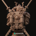 Steampunk Samurai Bust, Naojiri | Tabletop RPG Miniature | Nerikson | Roleplaying 3D Printed Fantasy Mini - 3DPrintDen