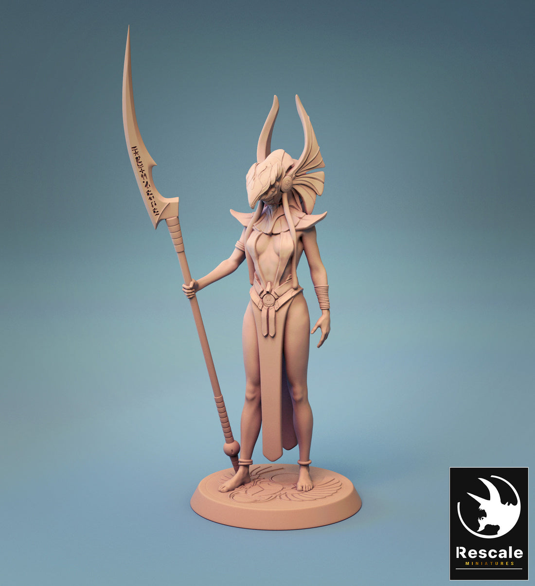 Horus Guard Miniature | Tabletop RPG Miniature | Rescale Miniature | Roleplaying 3D Printed Fantasy Mini - 3DPrintDen