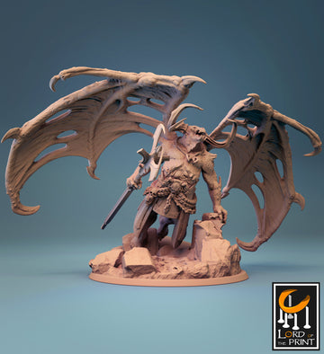 Orcus Prince of the Dead Miniature | Tabletop RPG Miniature | Rescale Miniature | Roleplaying 3D Printed Fantasy Mini - 3DPrintDen